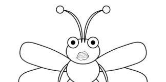 ein lustiges Wespen-Malbuch zum Ausdrucken