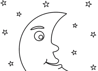 fun moon coloring book to print