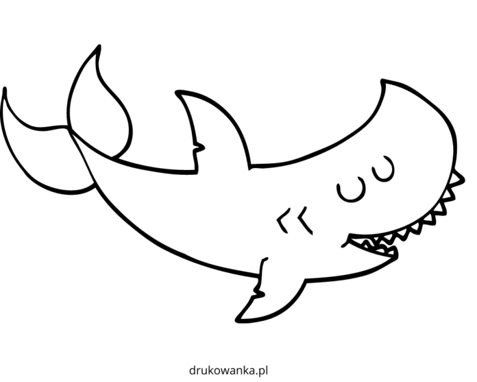 funny shark coloring book to print