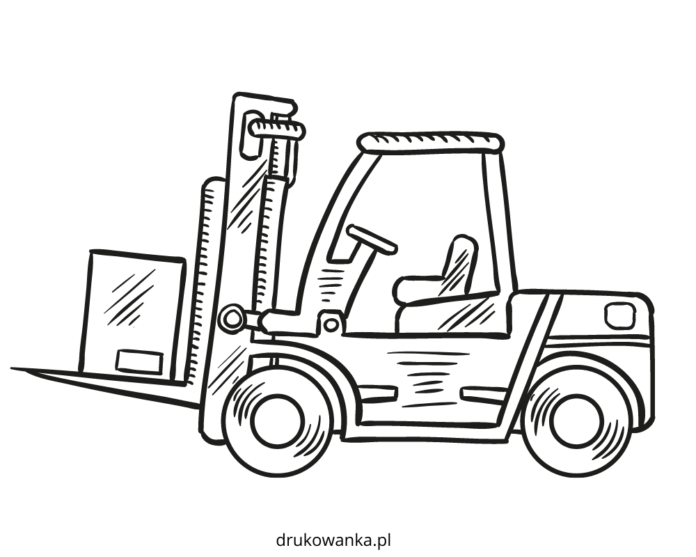 forklift truck coloring book to print