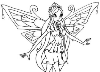 winx bloom coloring book to print