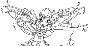 libro para colorear winx bloomix girl para imprimir