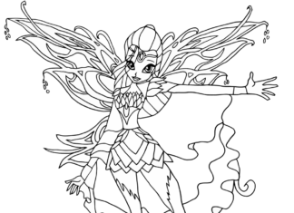 winx bloomix girl coloring book to print