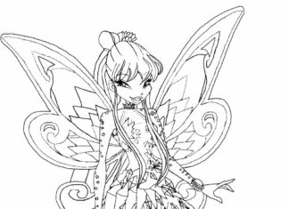winx sorceress tynix coloring book to print