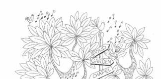 spring in the park coloring book to print