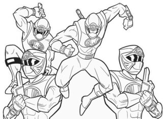 power rangers coloring book to print