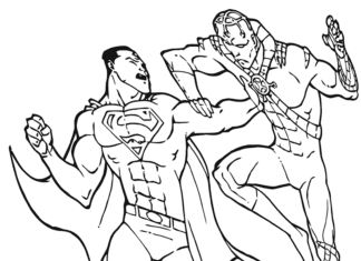 Krieger-Superman-Malbuch zum Ausdrucken