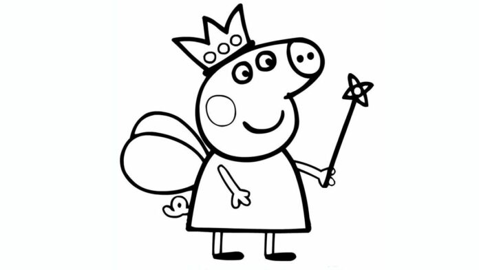 Peppa Pig Fada  Peppa pig coloring pages, Peppa pig colouring