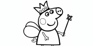 Peppa Pig Fairy Malbuch zum Ausdrucken