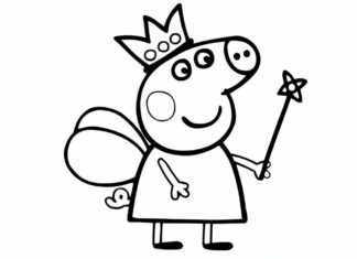 peppa pig fairy coloring book to print