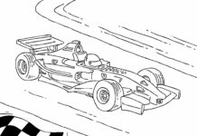 Rennsport Formel 1 Malbuch zum Ausdrucken
