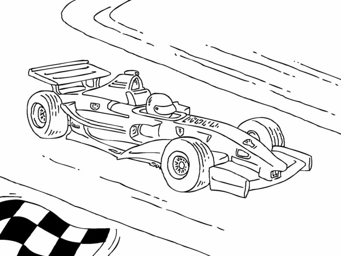 Rennsport Formel 1 Malbuch zum Ausdrucken