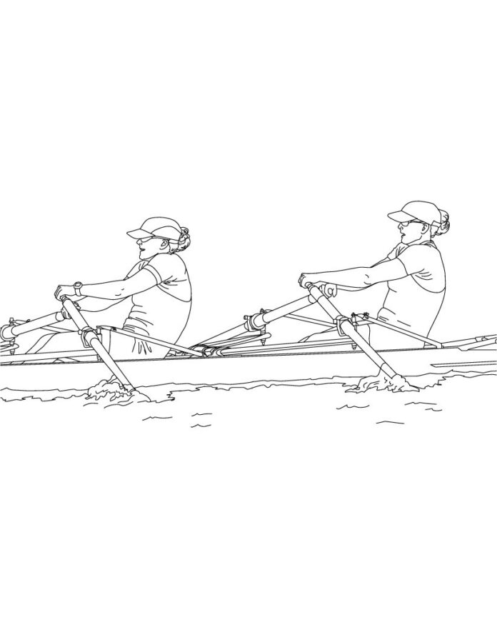 livre à colorier sur les courses de kayak à imprimer