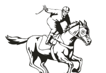 horse racing coloring book to print