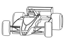 formula 1 racer coloring book to print