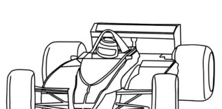 formula 1 racer coloring book to print