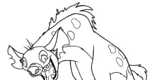 angry hyena coloring book to print