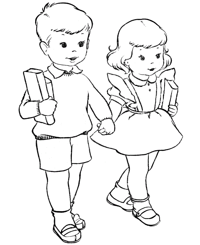 students in love printable coloring book
