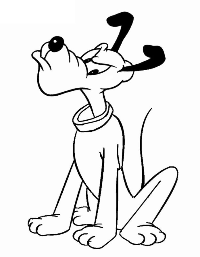 pluto dog coloring book to print