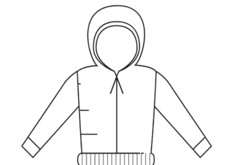 zimowa kurtka sportowa kolorowanka do drukowania