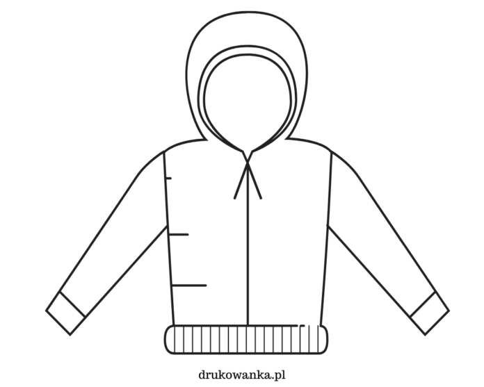 zimní sportovní bunda omalovánky k vytisknutí