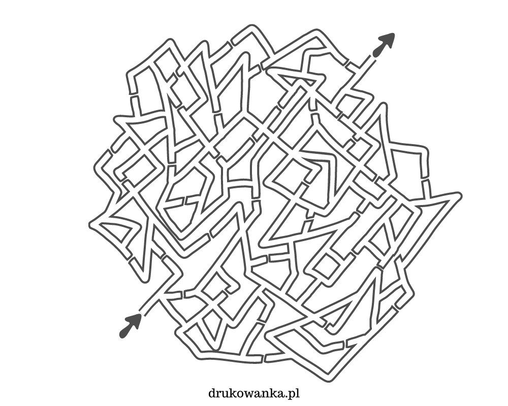 Finde deinen Weg durch das Labyrinth Malbuch zum Ausdrucken