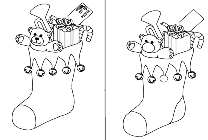 find the differences christmas coloring book to print