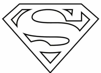 znak superman kolorowanka do drukowania