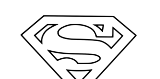 Superman Zeichen bedruckbares Malbuch