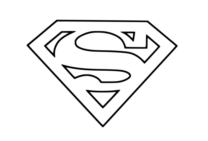 signo de superman para colorear