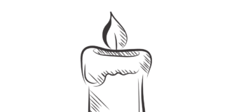 cemetery candle coloring book to print