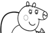 peppa piggy reads a book 印刷用塗り絵ブック