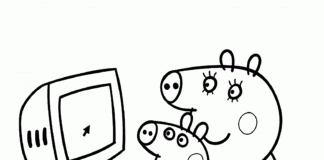 Peppa Piggy Spiel Malbuch zum Ausdrucken