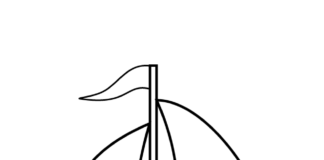 sailboat drawing coloring book to print