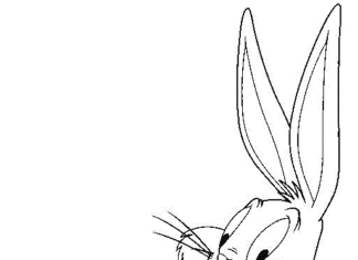 Bugs Bunny from the cartoon coloring book to print