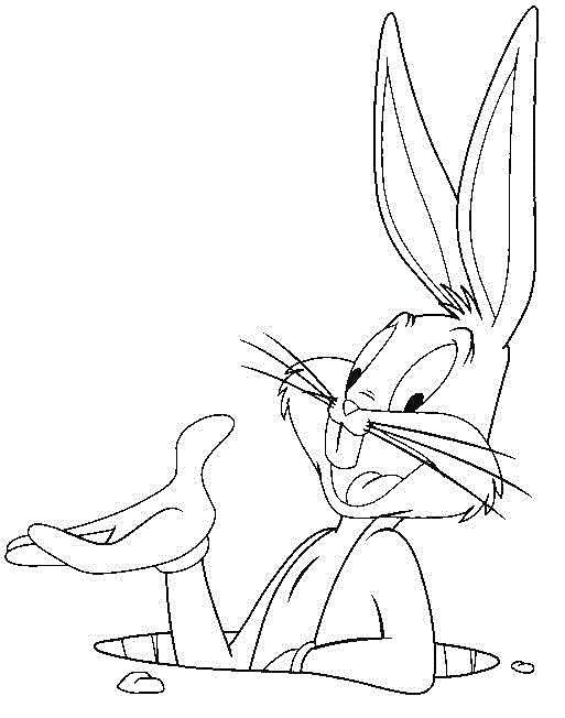 Bugs Bunny dal libro da colorare del cartone animato da stampare