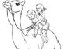 Libro para colorear de niños en camello para imprimir