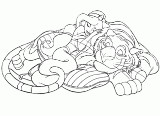 tiger and jasmine coloring book printable.