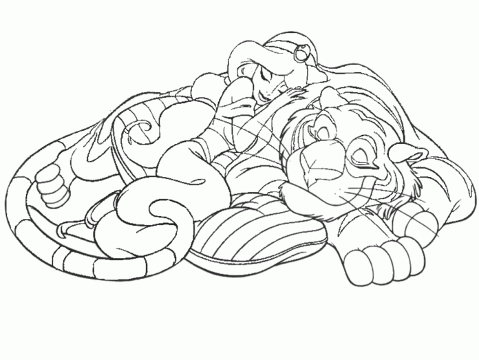 tiger and jasmine coloring book printable.