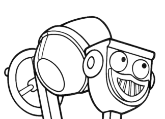 dizzy concrete mixer from the fairy tale bob the builder coloring book for kids