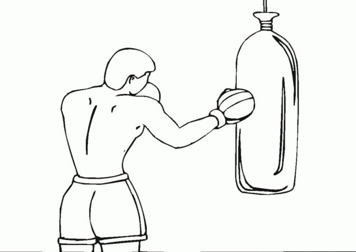 coloring book boxing for boys to print and on line