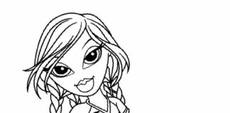 coloring book jade for kids with bratz dolls