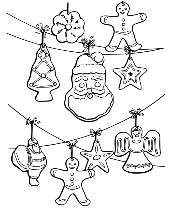 omalovánky vánoční stromek ozdoby pro děti