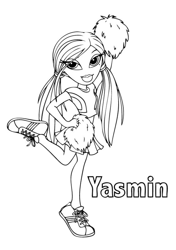 Färbung Seite Yasmin von Bratz für Mädchen