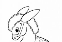 little donkey printable picture
