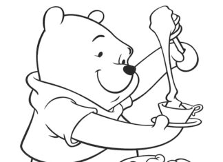 rozprávkový medveď obrázok na vytlačenie