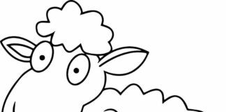 Schafe aus einem Märchenbild zum Ausdrucken