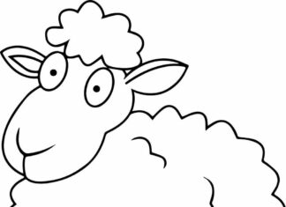 pecore da un'immagine fiabesca da stampare