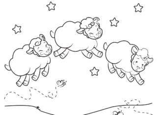 imagen imprimible de la oveja alegre