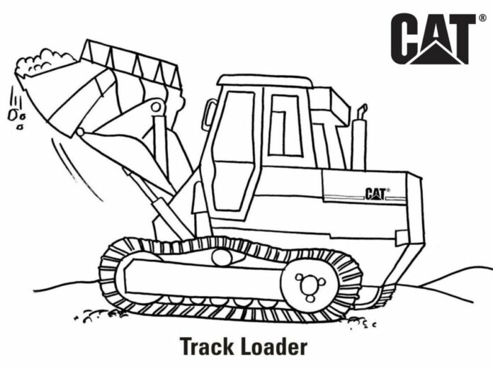 Omaľovánky CAT Track Car na vytlačenie